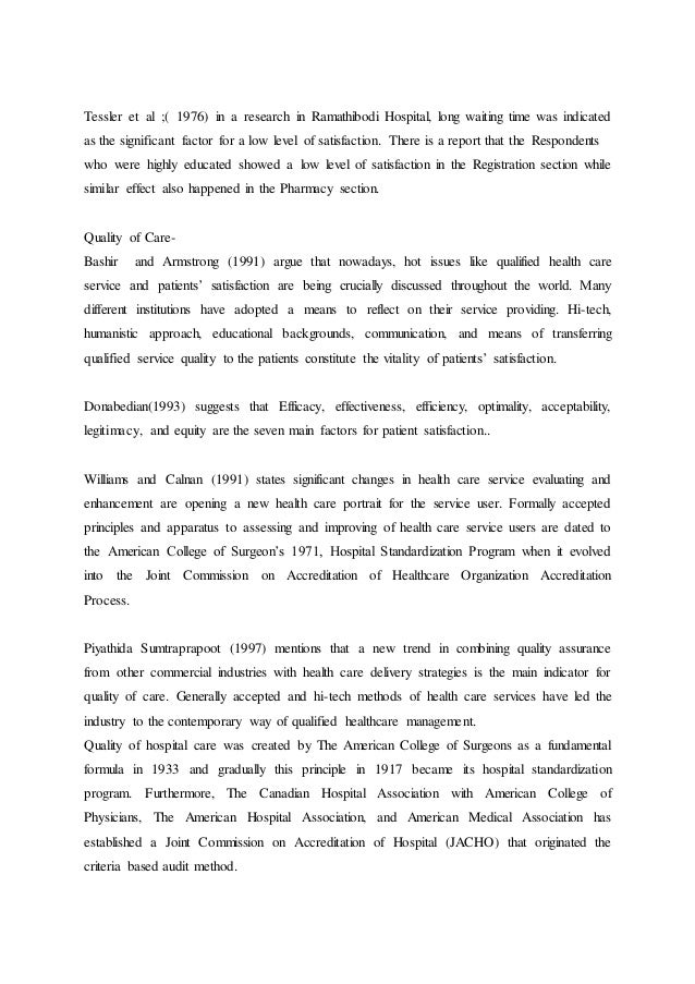 thesis on health care services